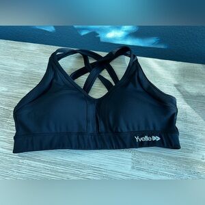 Yvette Women's Black Sports Bra